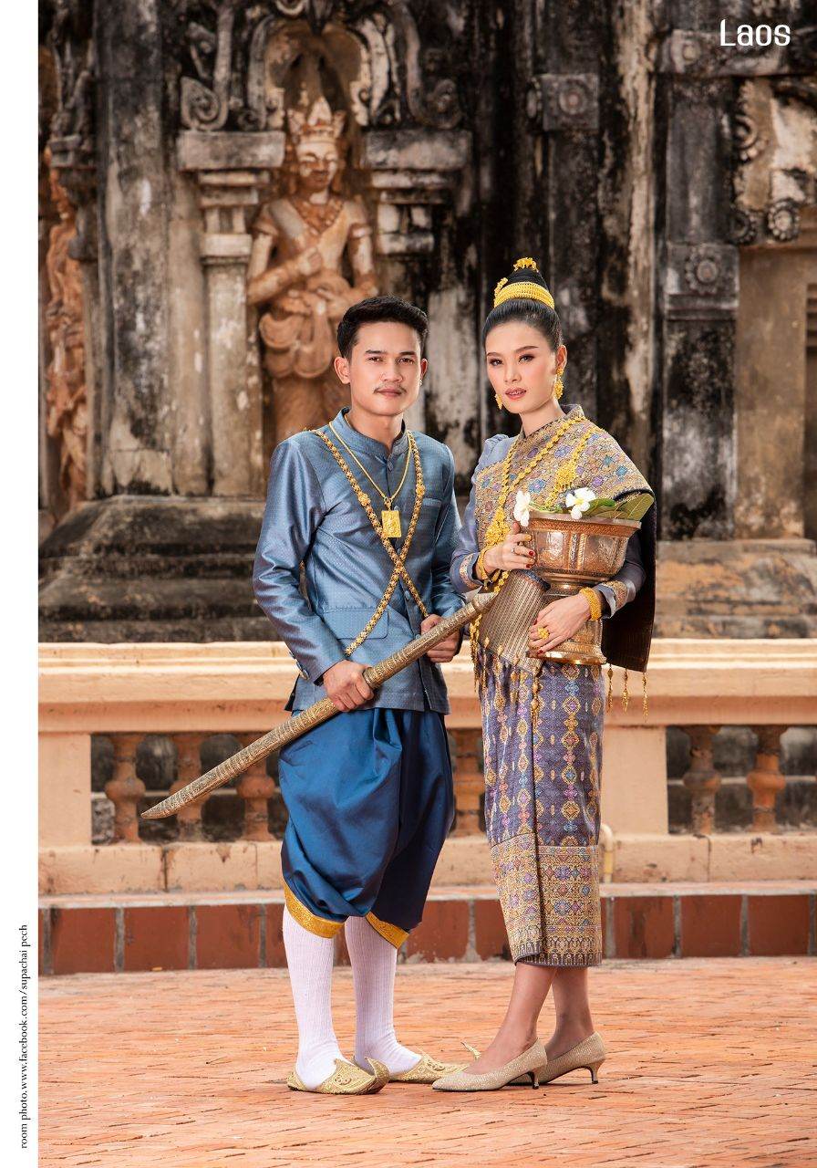 Laos 🇱🇦 | "ງານແຕ່ງ ລາວ" Laos traditional wedding costume