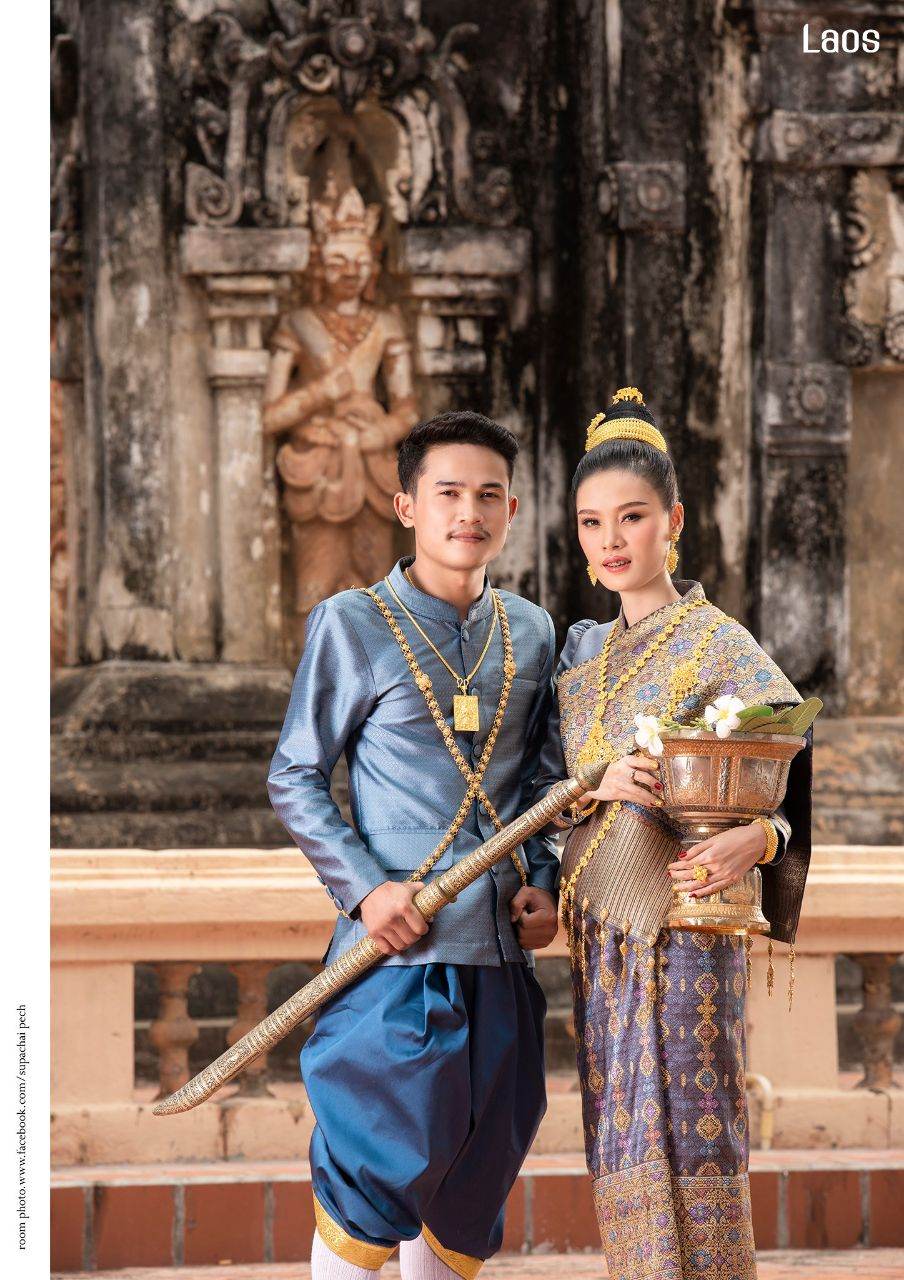 Laos 🇱🇦 | "ງານແຕ່ງ ລາວ" Laos traditional wedding costume