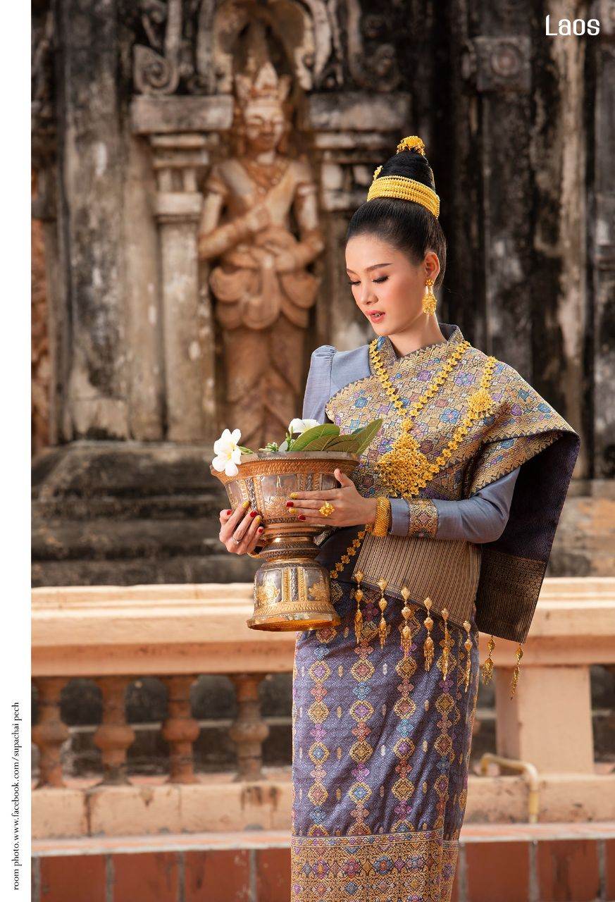 Laos 🇱🇦 | "ງານແຕ່ງ ລາວ" Laos traditional wedding costume