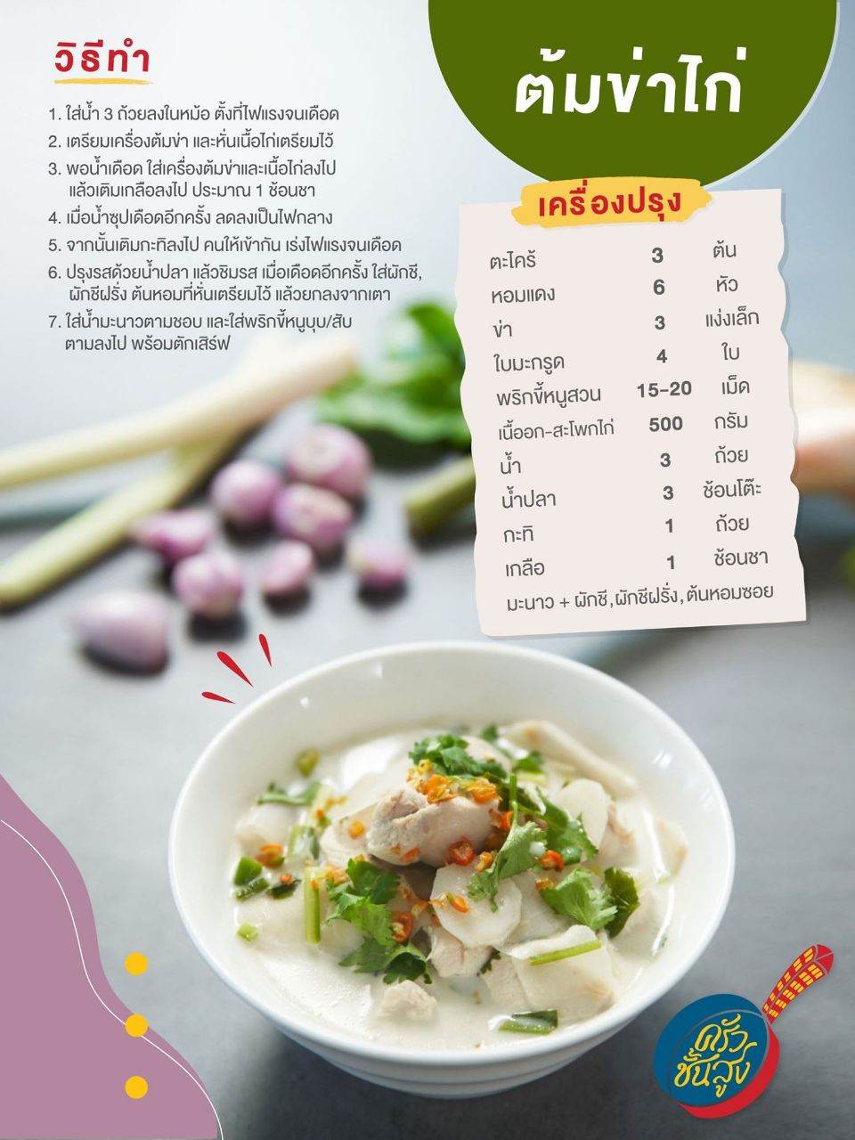 เมนูอร่อย " ครัวชั้นสูง "