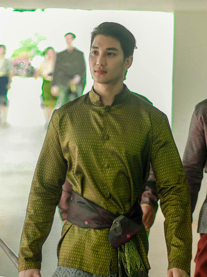 "Paing Takhon" Myanmar model in Thai traditional costume at Muang Mallika, Kanchanaburi, Thailand