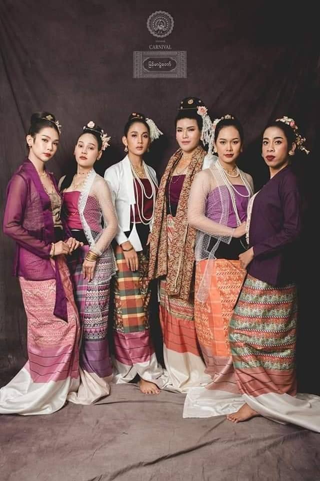 Burmese costume 🇲🇲- present by Thai artist.🇹🇭
