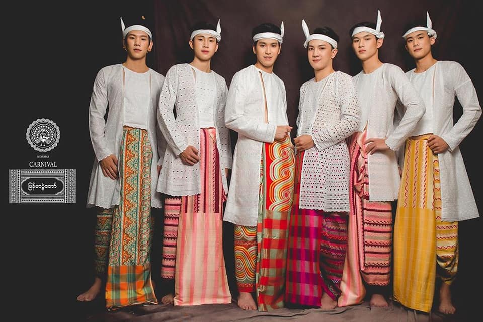 Burmese costume 🇲🇲- present by Thai artist.🇹🇭