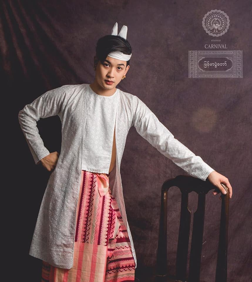 Burmese costume 🇲🇲- present by Thai artist.🇹🇭