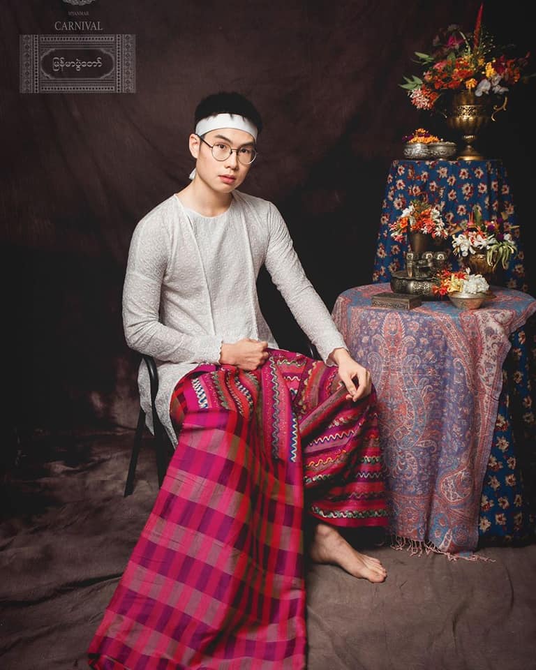 Burmese costume 🇲🇲- present by Thai artist.🇹🇭