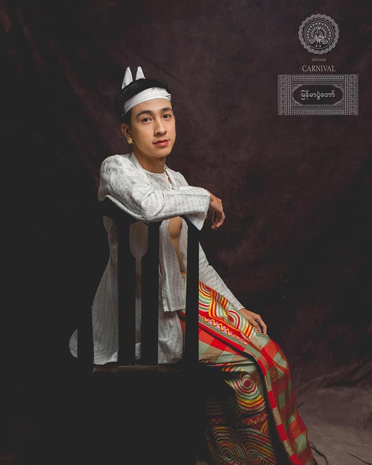Burmese costume 🇲🇲- present by Thai artist.🇹🇭
