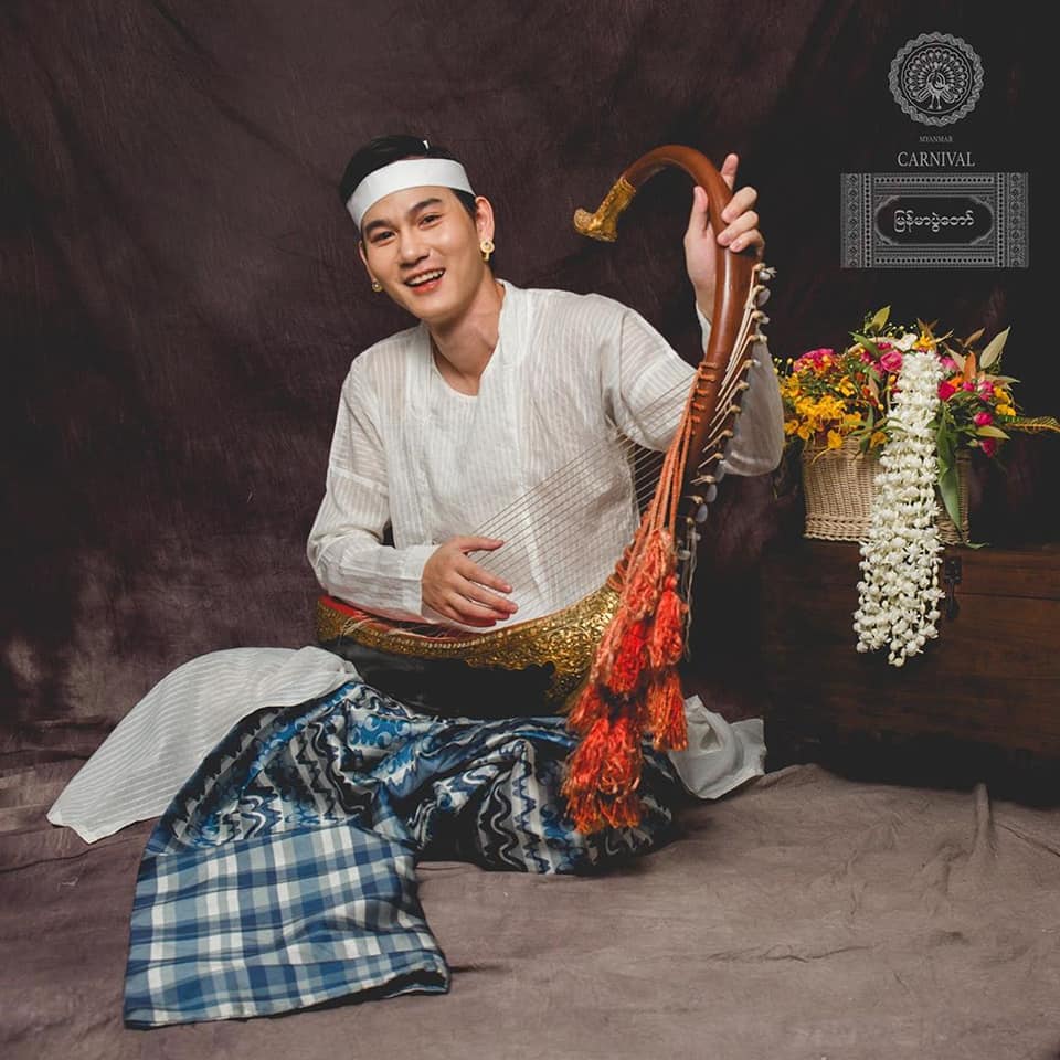 Burmese costume 🇲🇲- present by Thai artist.🇹🇭