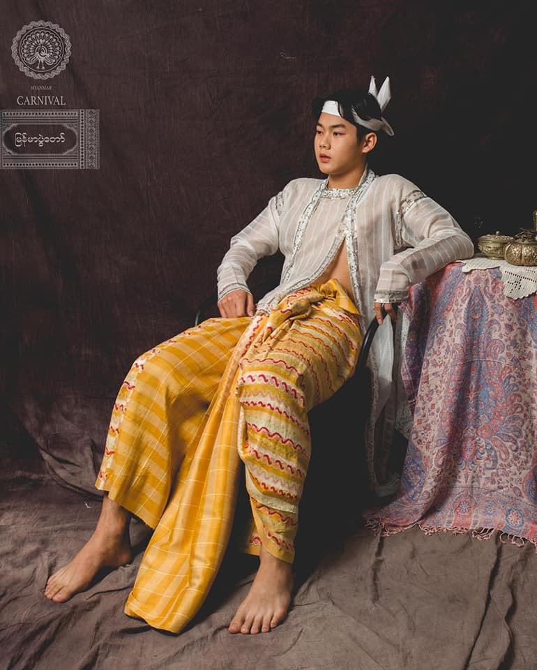 Burmese costume 🇲🇲- present by Thai artist.🇹🇭