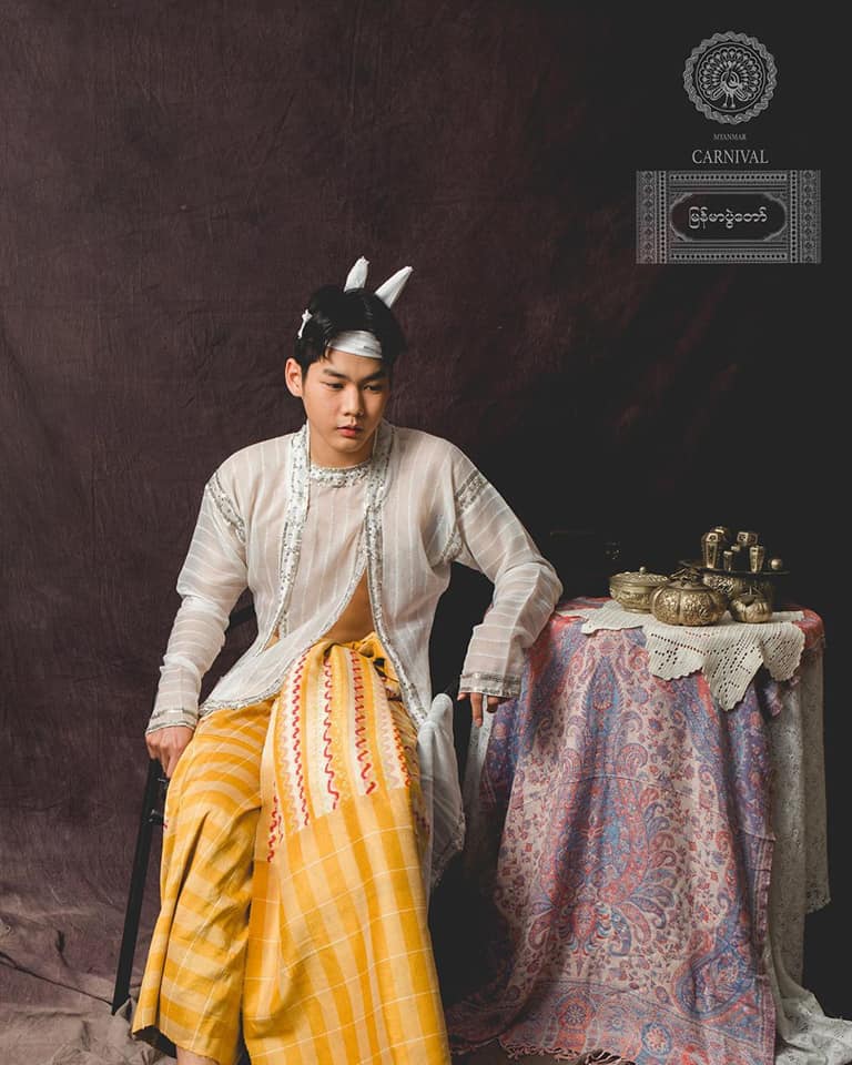 Burmese costume 🇲🇲- present by Thai artist.🇹🇭