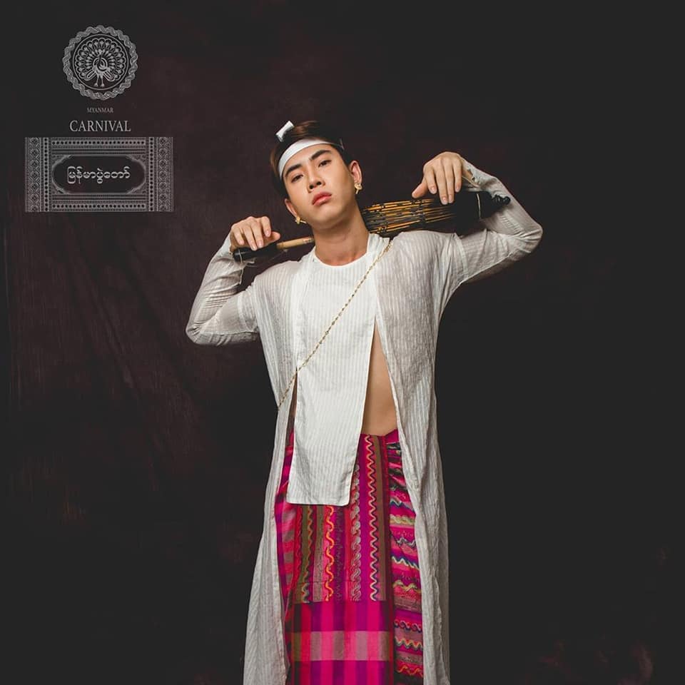 Burmese costume 🇲🇲- present by Thai artist.🇹🇭