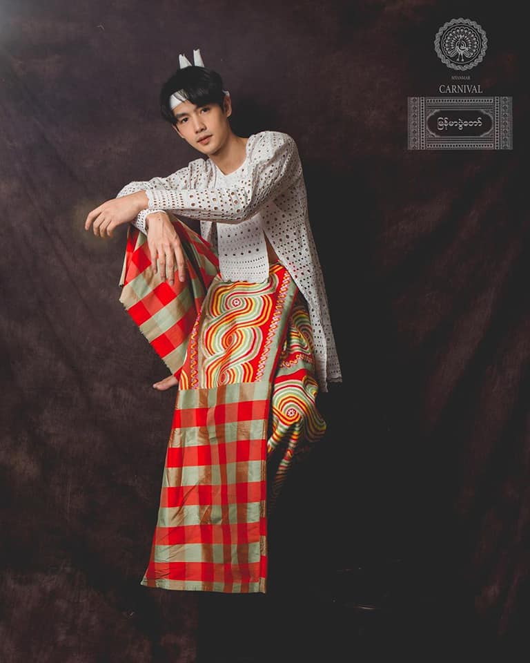 Burmese costume 🇲🇲- present by Thai artist.🇹🇭