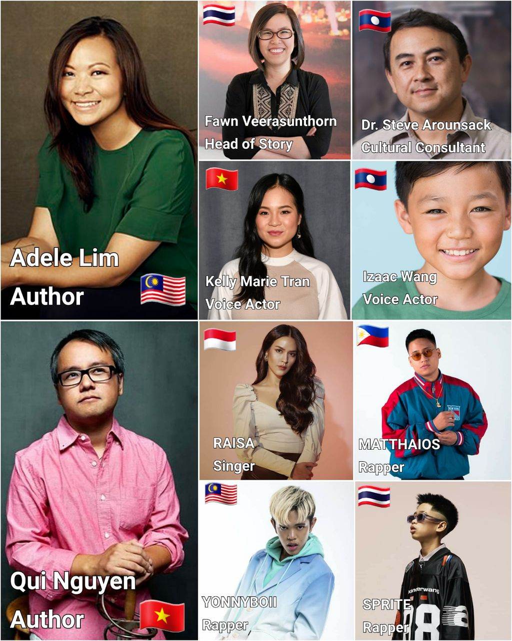 ASEAN Participants of Raya and the Last Dragon 🇻🇳🇲🇾🇹🇭🇱🇦🇮🇩🇵🇭