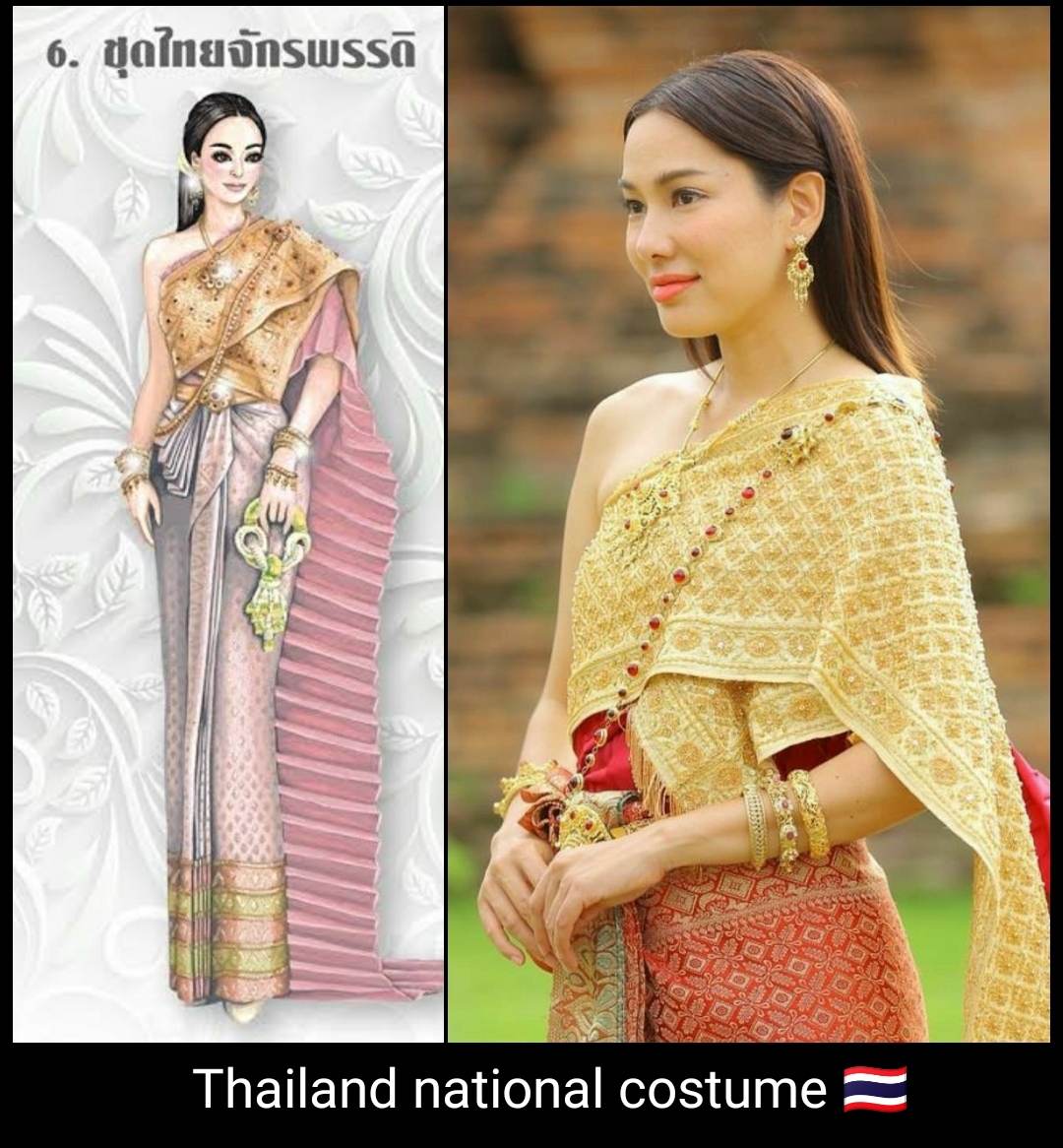 Sbai Thai dress: Thailand 🇹🇭ชุดไทยจักรพรรดิ