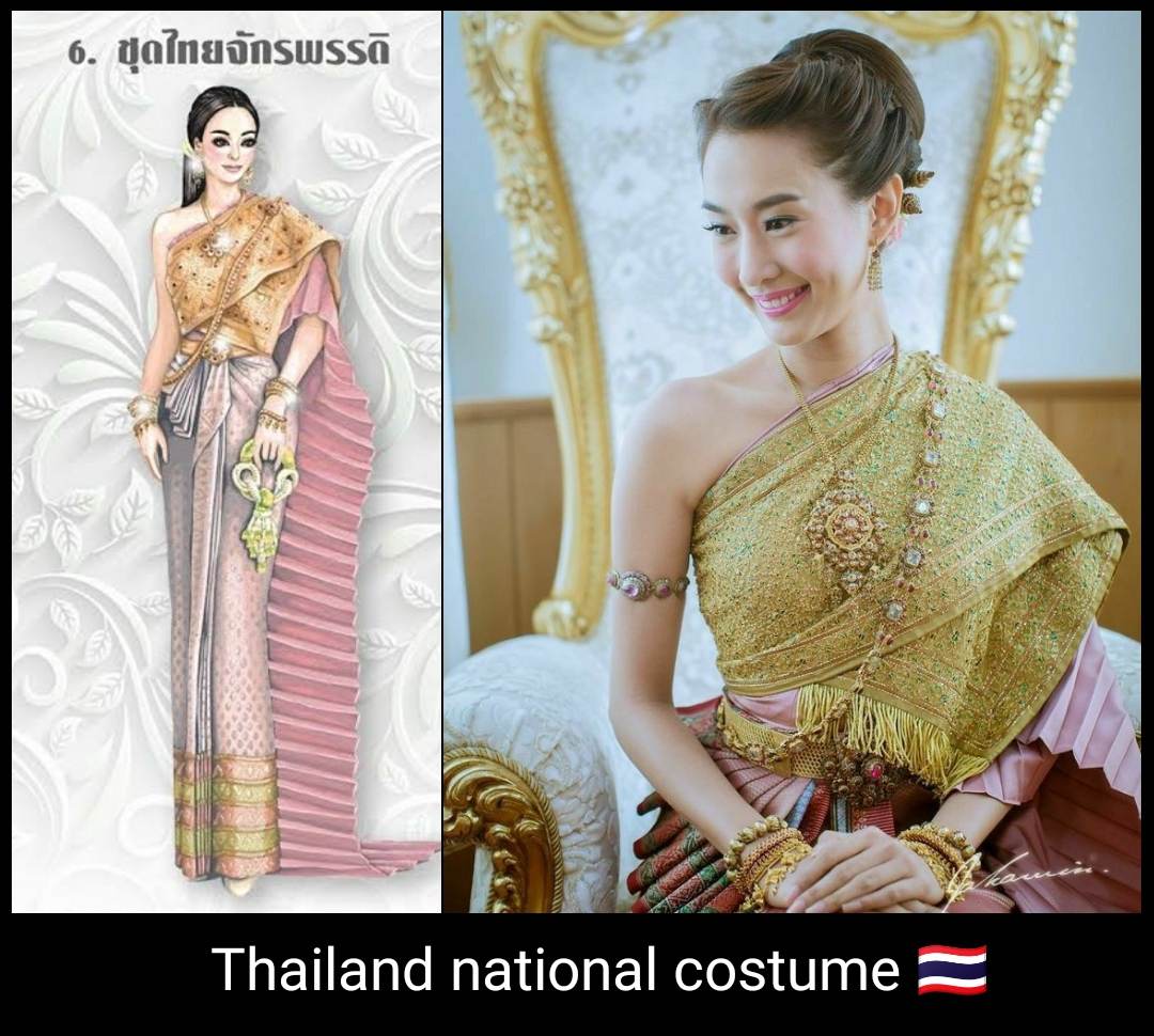 Sbai Thai dress: Thailand 🇹🇭ชุดไทยจักรพรรดิ
