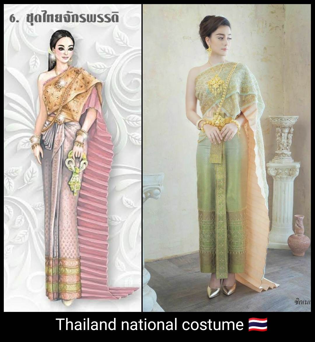 Sbai Thai dress: Thailand 🇹🇭ชุดไทยจักรพรรดิ