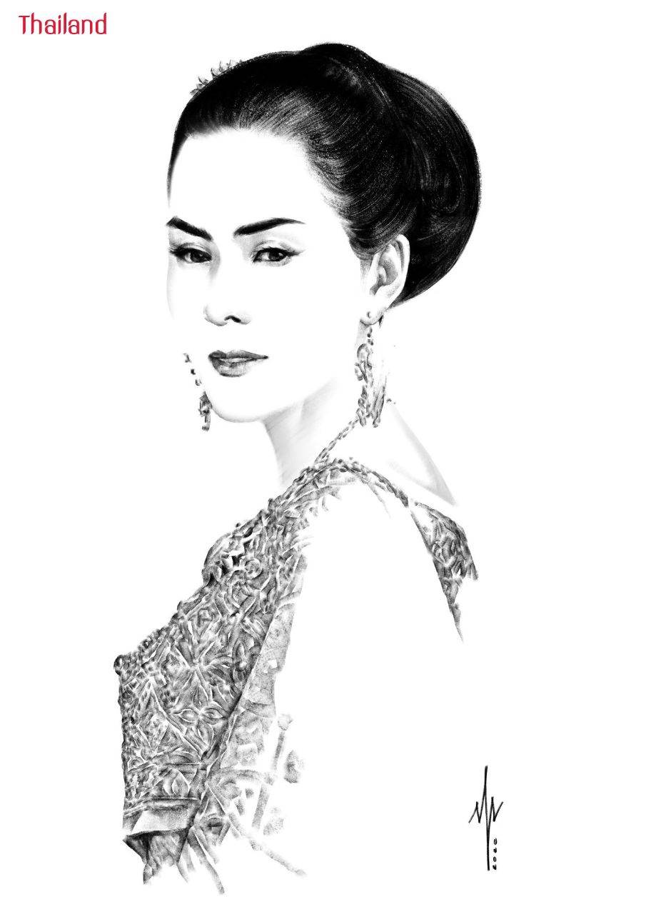 Thai Lady สาวงามในชุดไทย - digital paint | THAILAND 🇹🇭