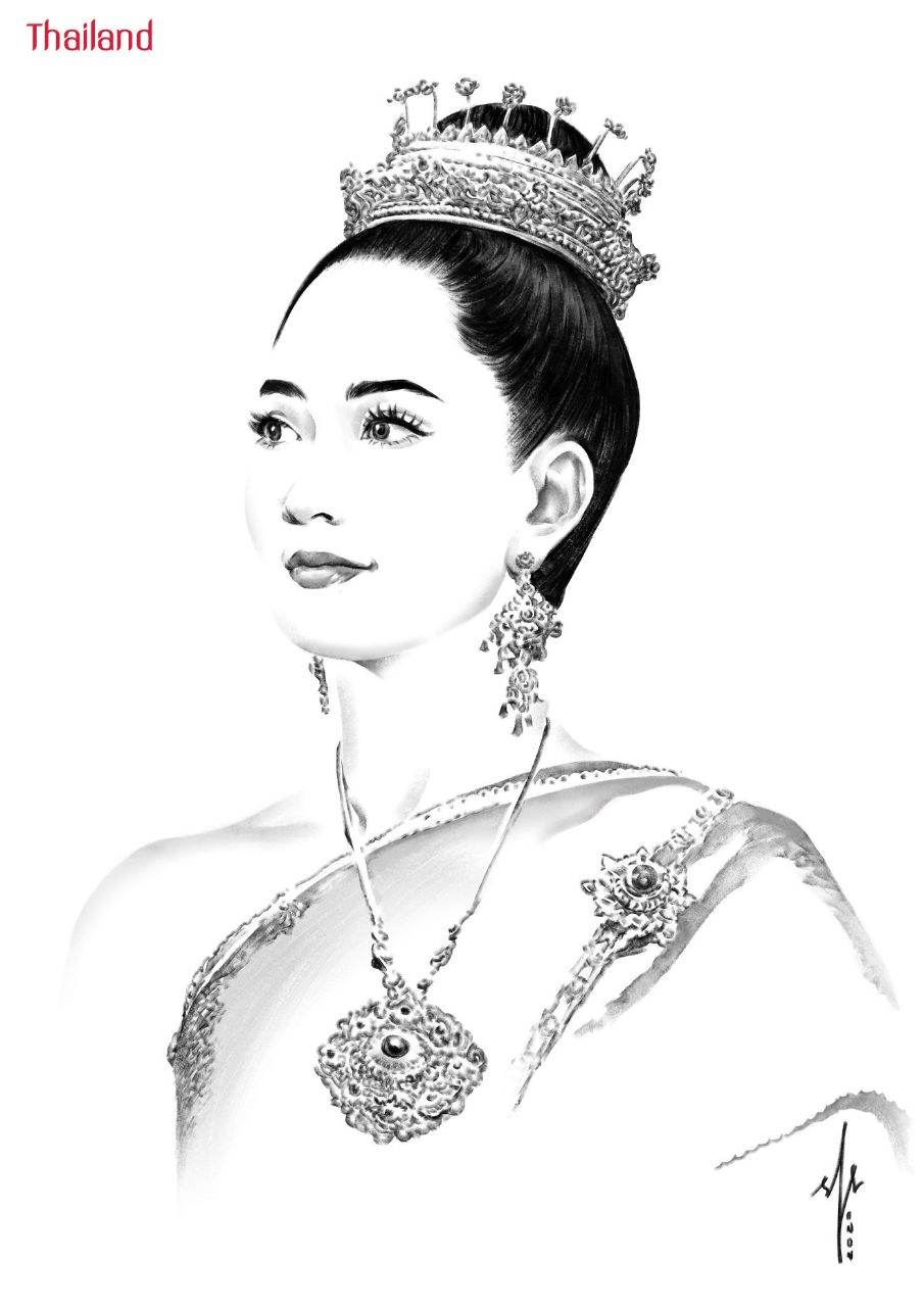 Thai Lady สาวงามในชุดไทย - digital paint | THAILAND 🇹🇭
