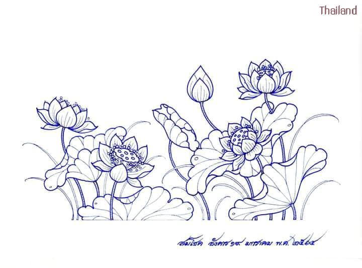 Thai Line Art "ลายไทย" ©credit: สมโชค สินนุกูล | THAILAND 🇹🇭