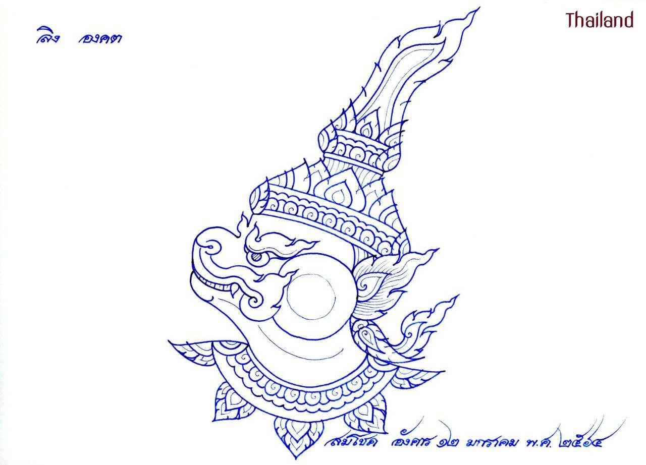 Thai Line Art "ลายไทย" ©credit: สมโชค สินนุกูล | THAILAND 🇹🇭