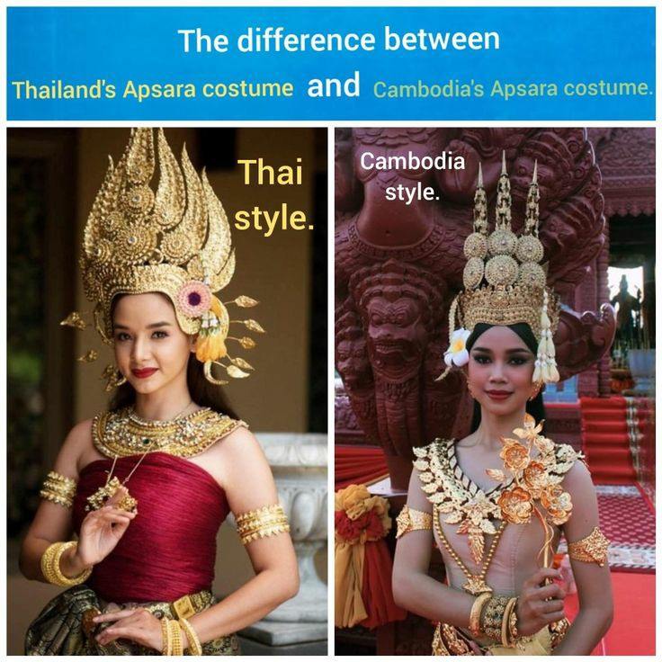 Apsara:สีสันอาเซียน ความแตกต่างระหว่างอัปสรากัมพูชาและอัปสรของไทยThe difference between Thailand's Apsara costume and Cambodia's Apsara costume.