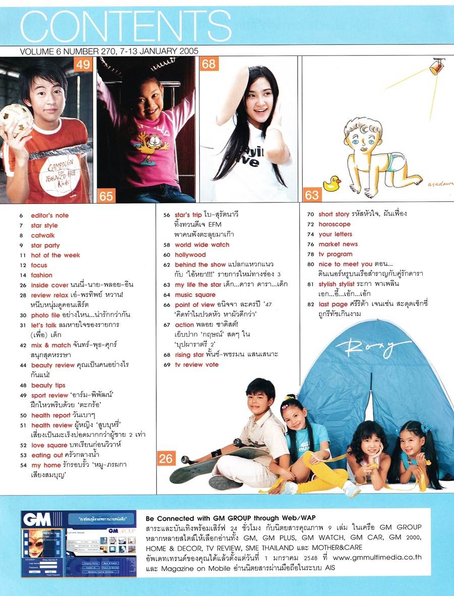 (วันวาน) นนนี่-นาย-พลอย-อิน @ ทีวีรีวิว ปีที่ 6 ฉบับที่ 270 มกราคม 2548
