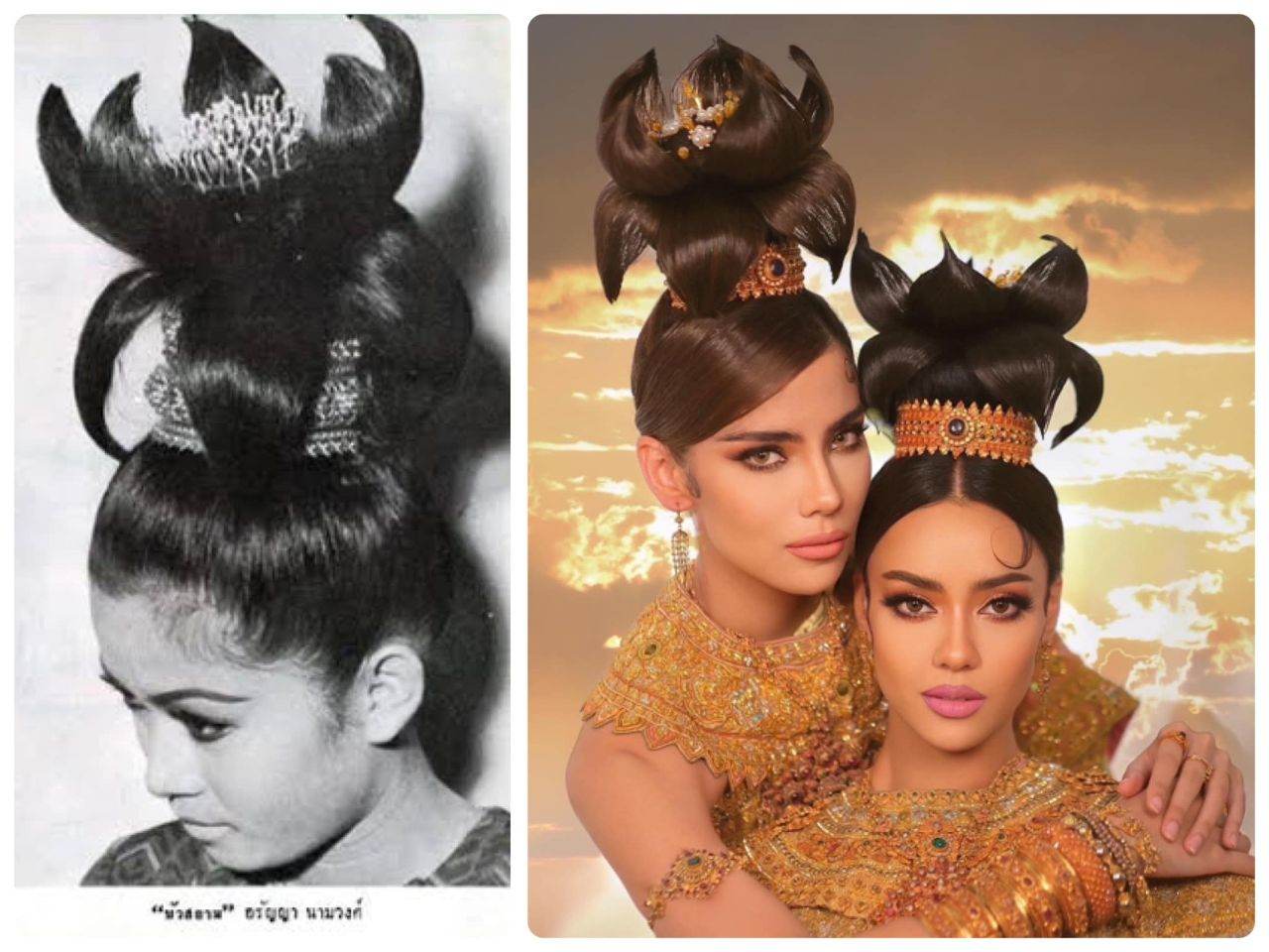 Gorgeous of 70's Hairstyle and Thai Dress in Loy Krathong Festival | THAILAND 🇹🇭