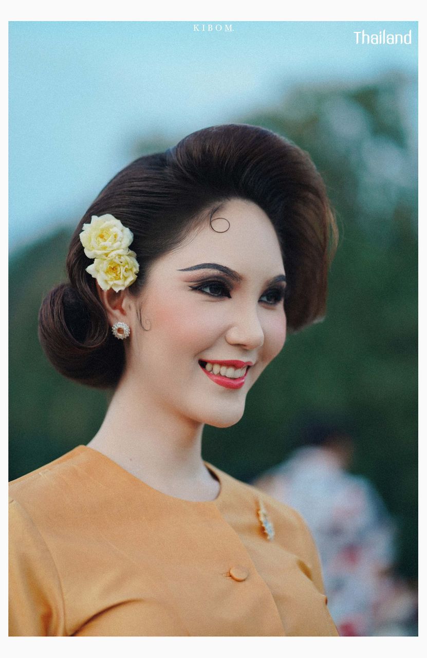 Thai National Costume and 70s Makeup & Hairstyle by Sakunjan | THAILAND 🇹🇭