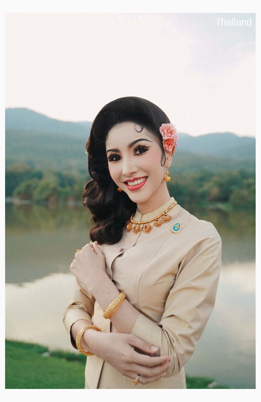 Thai National Costume and 70s Makeup & Hairstyle by Sakunjan | THAILAND 🇹🇭