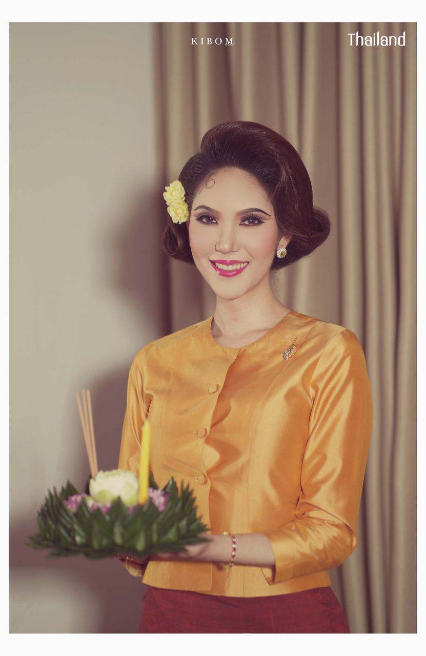 Thai National Costume and 70s Makeup & Hairstyle by Sakunjan | THAILAND 🇹🇭