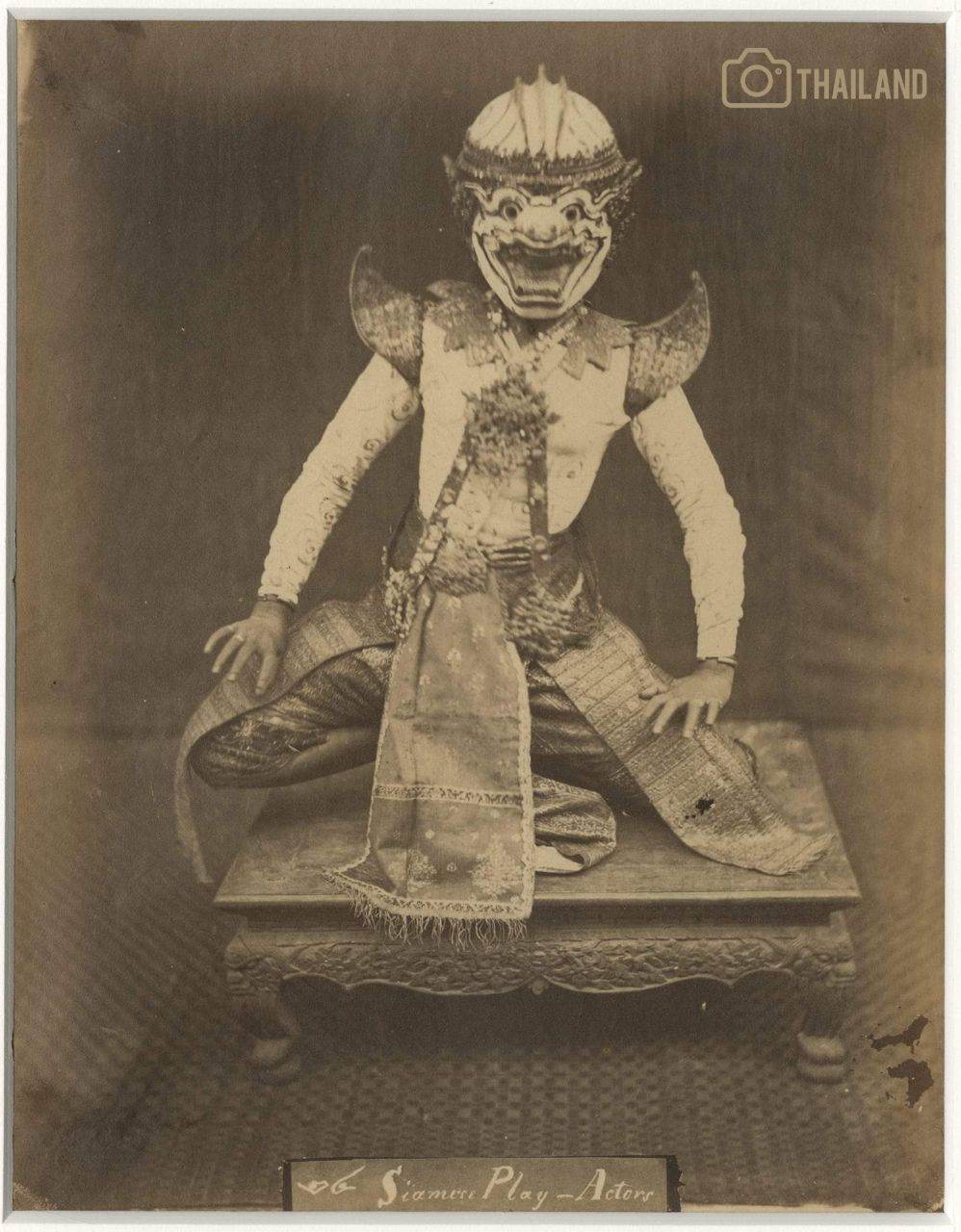 🇹🇭 Thailand:The Khon actor from Photograph album of Siam, 1865-1866.