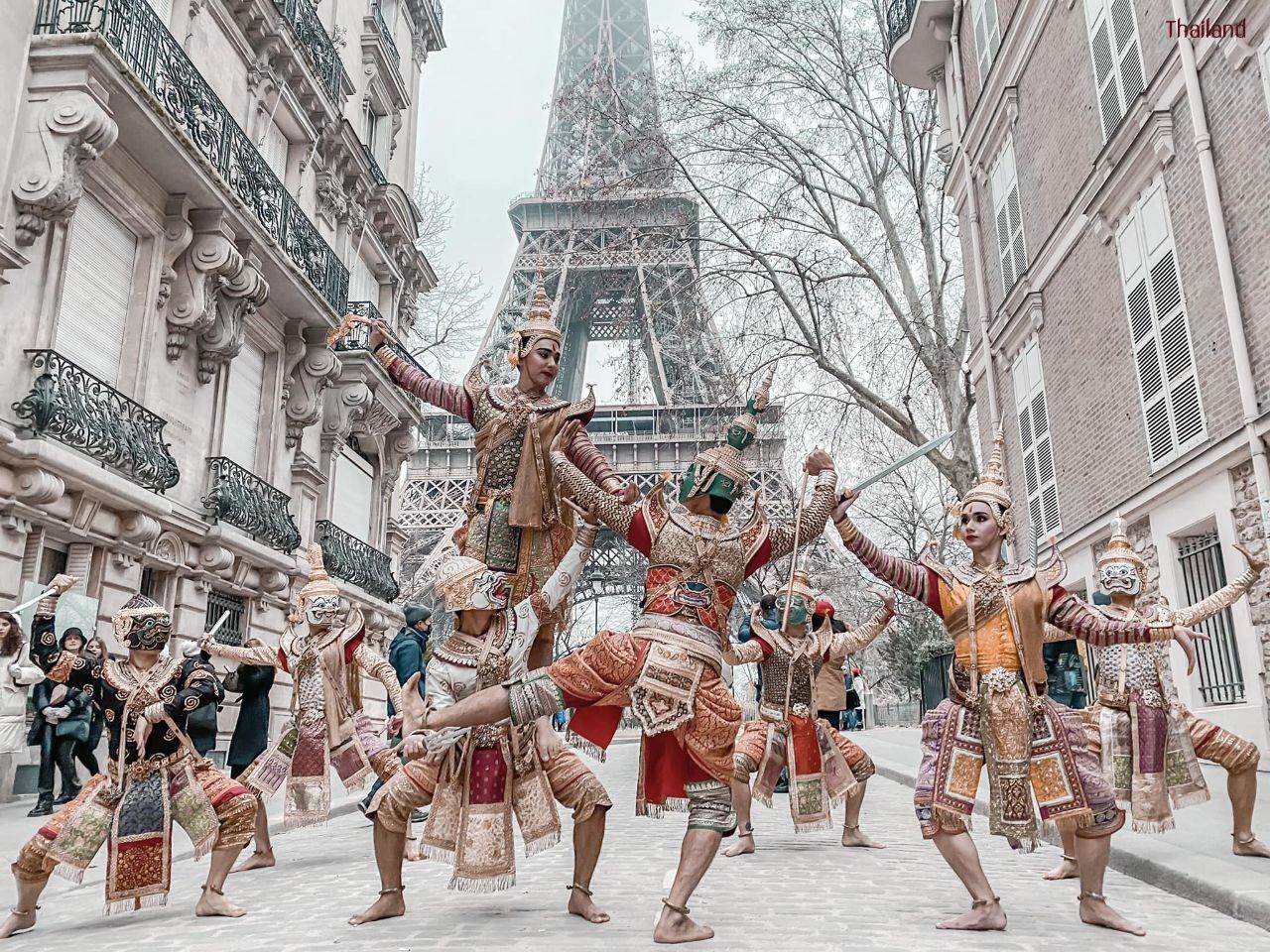 Thai Khon Dancers in Paris 🇫🇷 | THAILAND 🇹🇭