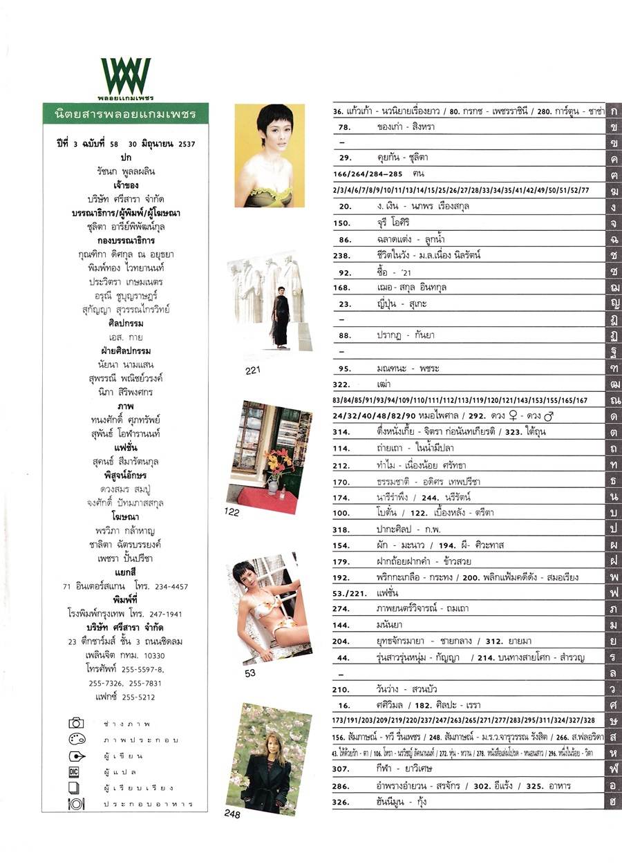 (วันวาน) นก-รัชนก พูลผลิน @ พลอยแกมเพชร ปีที่ 3 ฉบับที่ 58 มิถุนายน 2537