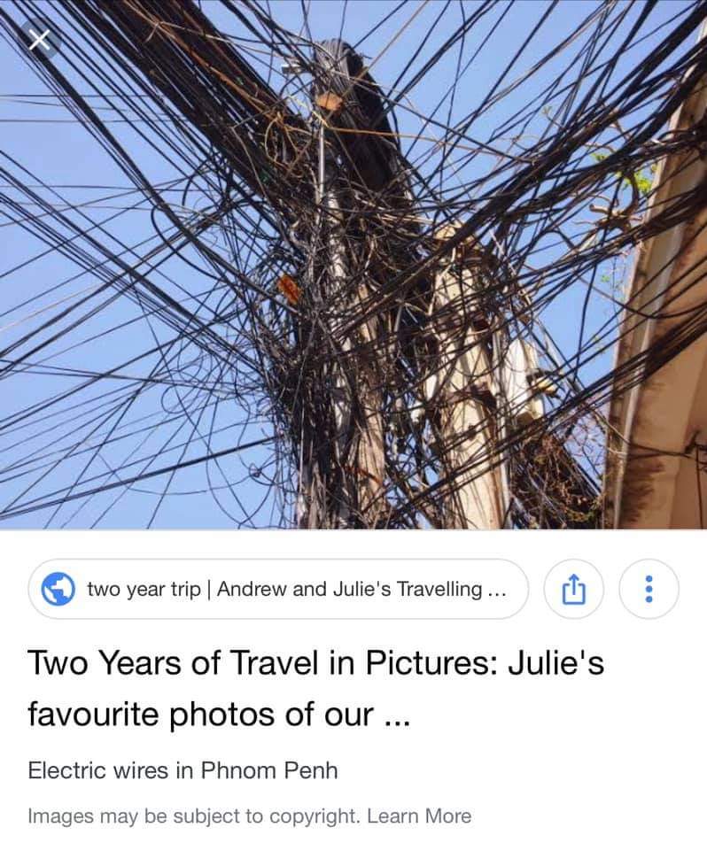 Electric cable in Cambodia 🇰🇭