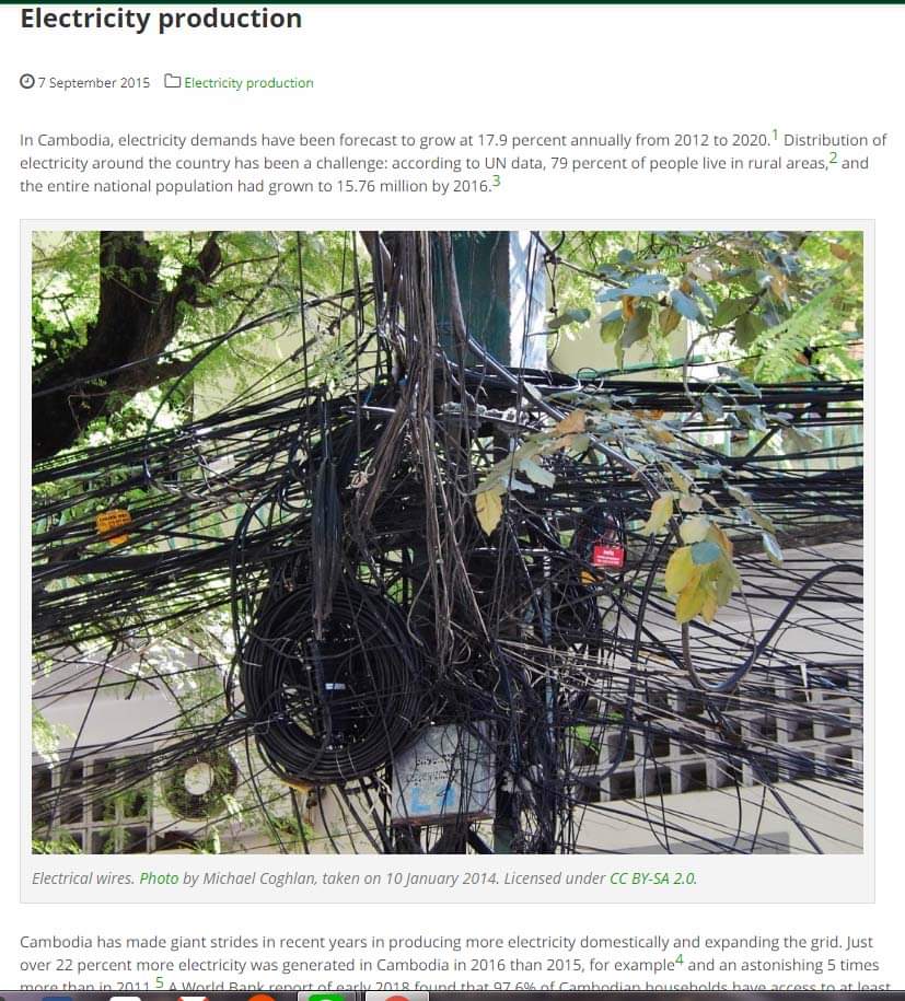 Electric cable in Cambodia 🇰🇭
