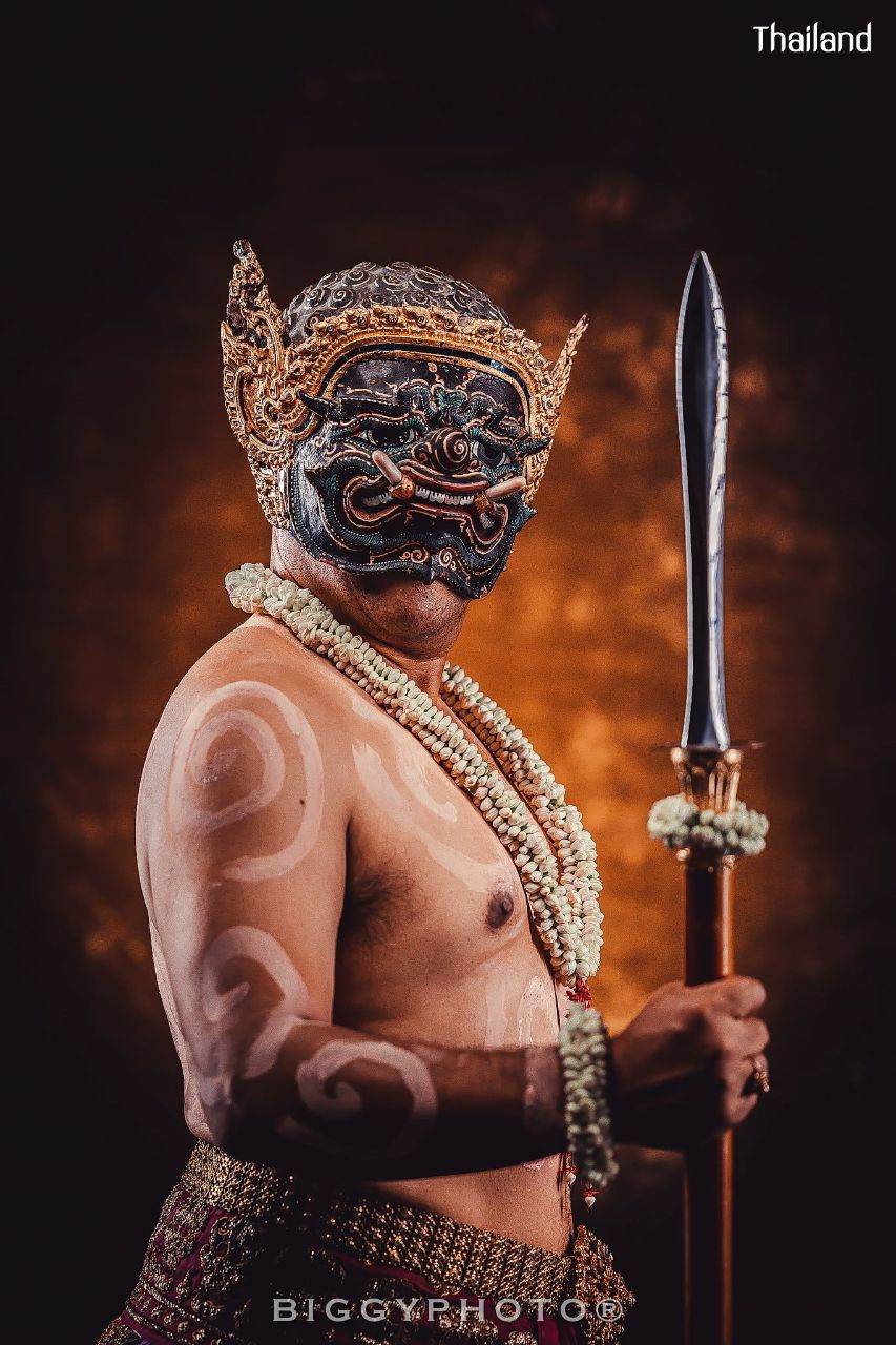 PHRA-PIRAB (PHAPILAB) DANCE AND MUSIC DEITY IN MASK | THAILAND 🇹🇭