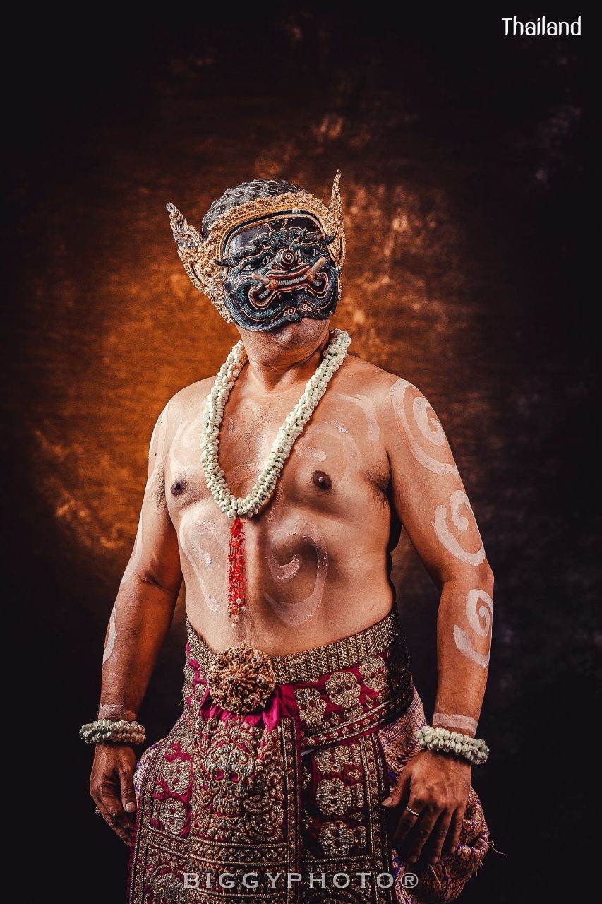 PHRA-PIRAB (PHAPILAB) DANCE AND MUSIC DEITY IN MASK | THAILAND 🇹🇭