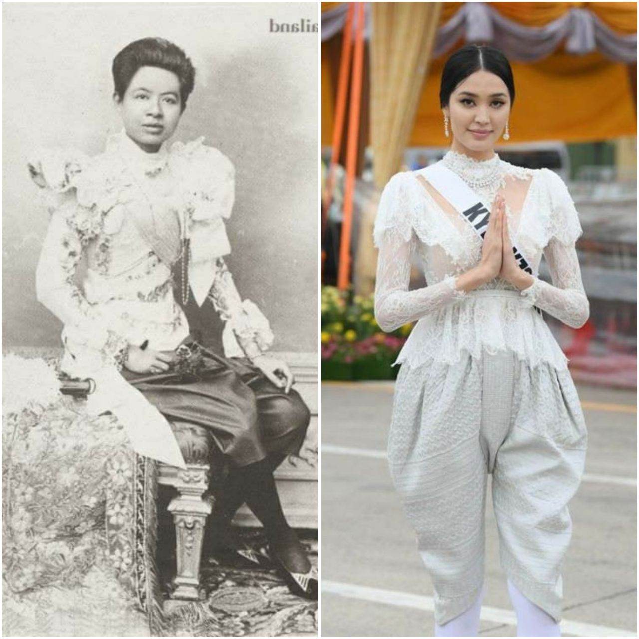 Thailand 🇹🇭:Thai style in the region of King Rama V, mixed fashion of Victorian style and Thai traditional.