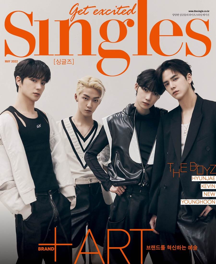 (THE BOYZ) Younghoon, Hyunjae, Kevin & New @ Singles Korea May 2022