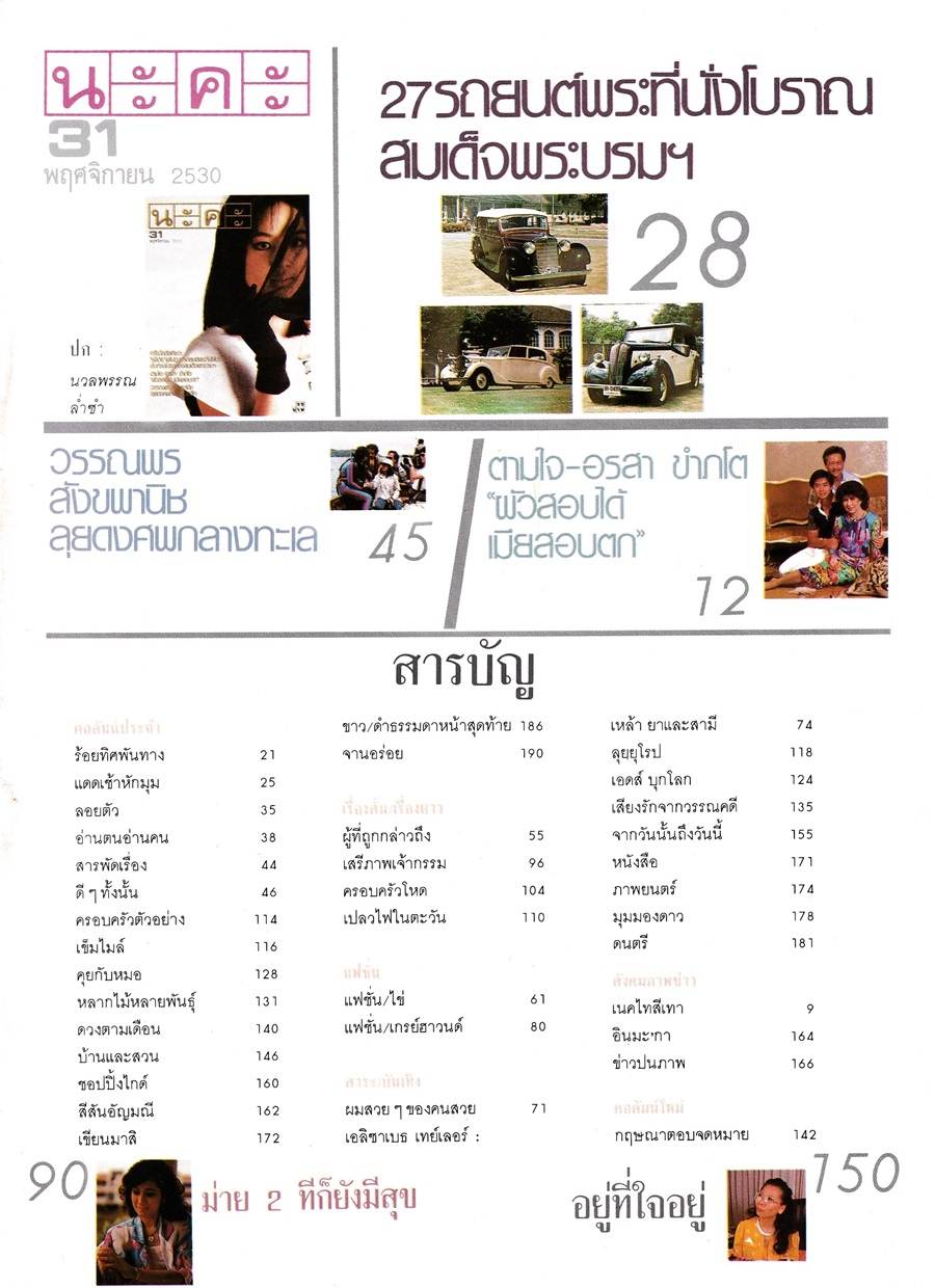 (วันวาน) แป้ง-นวลพรรณ ล่ำซำ @ นิตยสาร นะคะ ปีที่ 3 ฉบับที่ 31 พฤศจิกายน 2530
