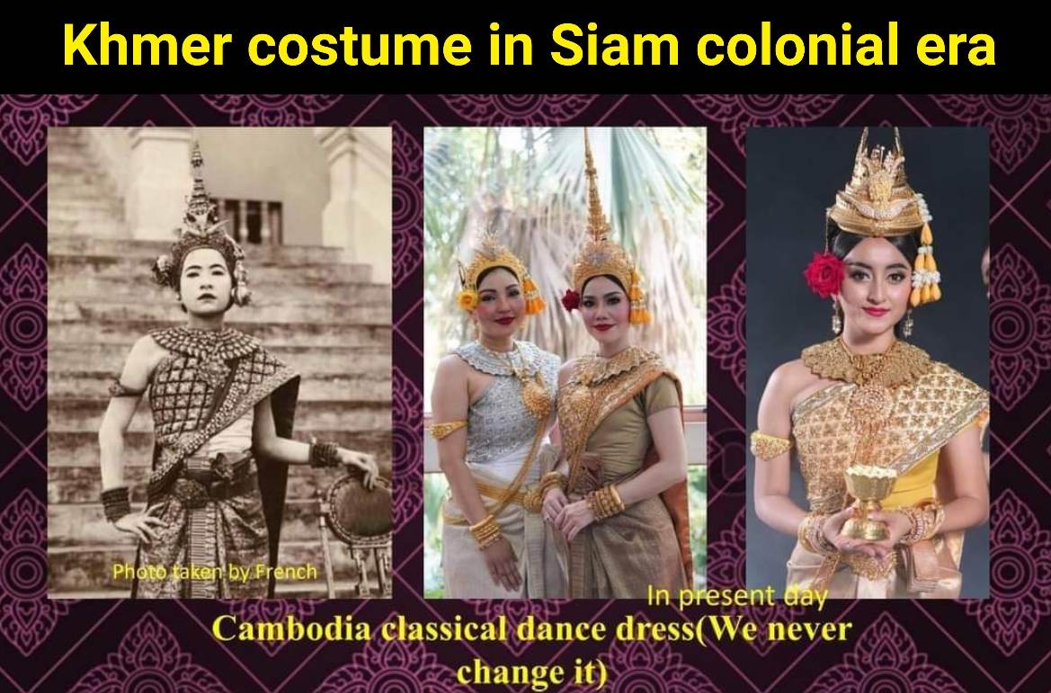 Khmer wedding costume.สีสันอาเซียน. Traditional Khmer dress. Sbai
