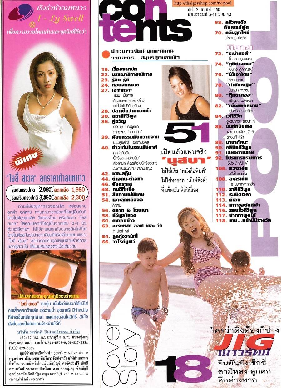 (วันวาน) จิ๊ก เนาวรัตน์ @ นิตยสาร ทีวีพูล ปีที่ 9 ฉบับที่ 458 มีนาคม 2542