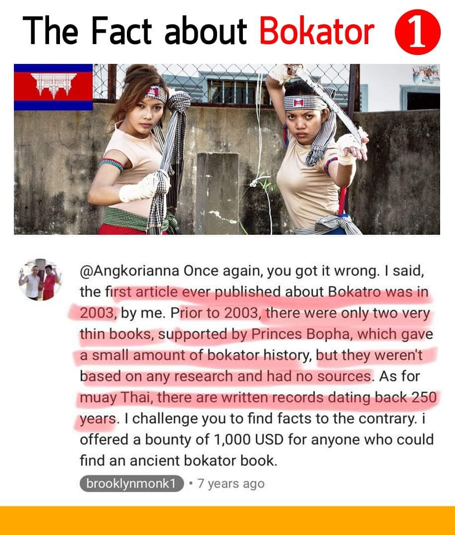 Kun Bokator is really a fake martial art that is created by a Cambodian Goverment