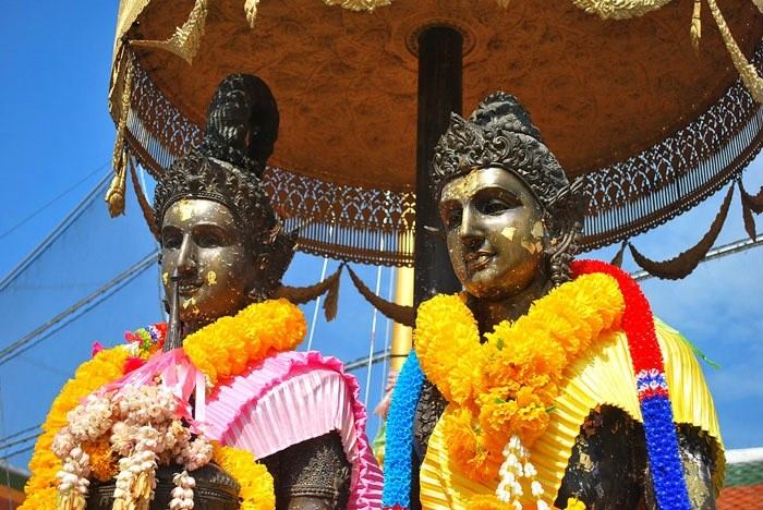 Princess Hemamali - Prince Dantha (Wat Phra Mahathat  Nakhon Si Thammarat ) Photo by fb. page สาระน่ารู้กับเหรียญกษาปณ์ไทย 08 05 2019.