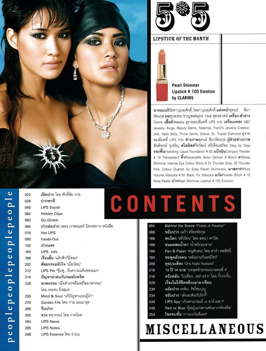 (วันวาน) นุ่น สินิทธา & พลอย เฌอมาลย์ @ Lips ปีที่ 5 ฉบับที่ 5 กันยายน 2546