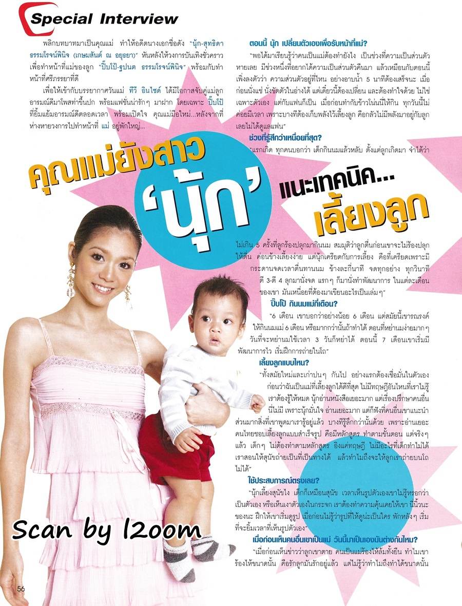 (วันวาน) นุ๊ก สุทธิดา & น้องปิ๊ปโป้ @ นิตยสาร ทีวีอินไซด์ ปีที่ 3 ฉบับที่ 108 สิงหาคม 2548