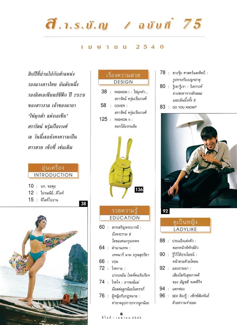 (วันวาน) ปูดํา สรารัตน์ @ นิตยสาร ดีไลท์ ฉบับที่ 75 เมษายน 2540