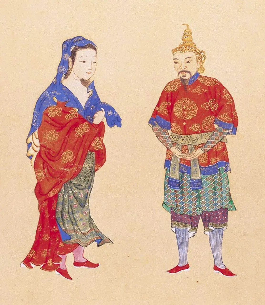 “暹” SIAM PEOPLE in Portraits of Periodical Offering (Qing dynasty, 18th century) 🇹🇭
