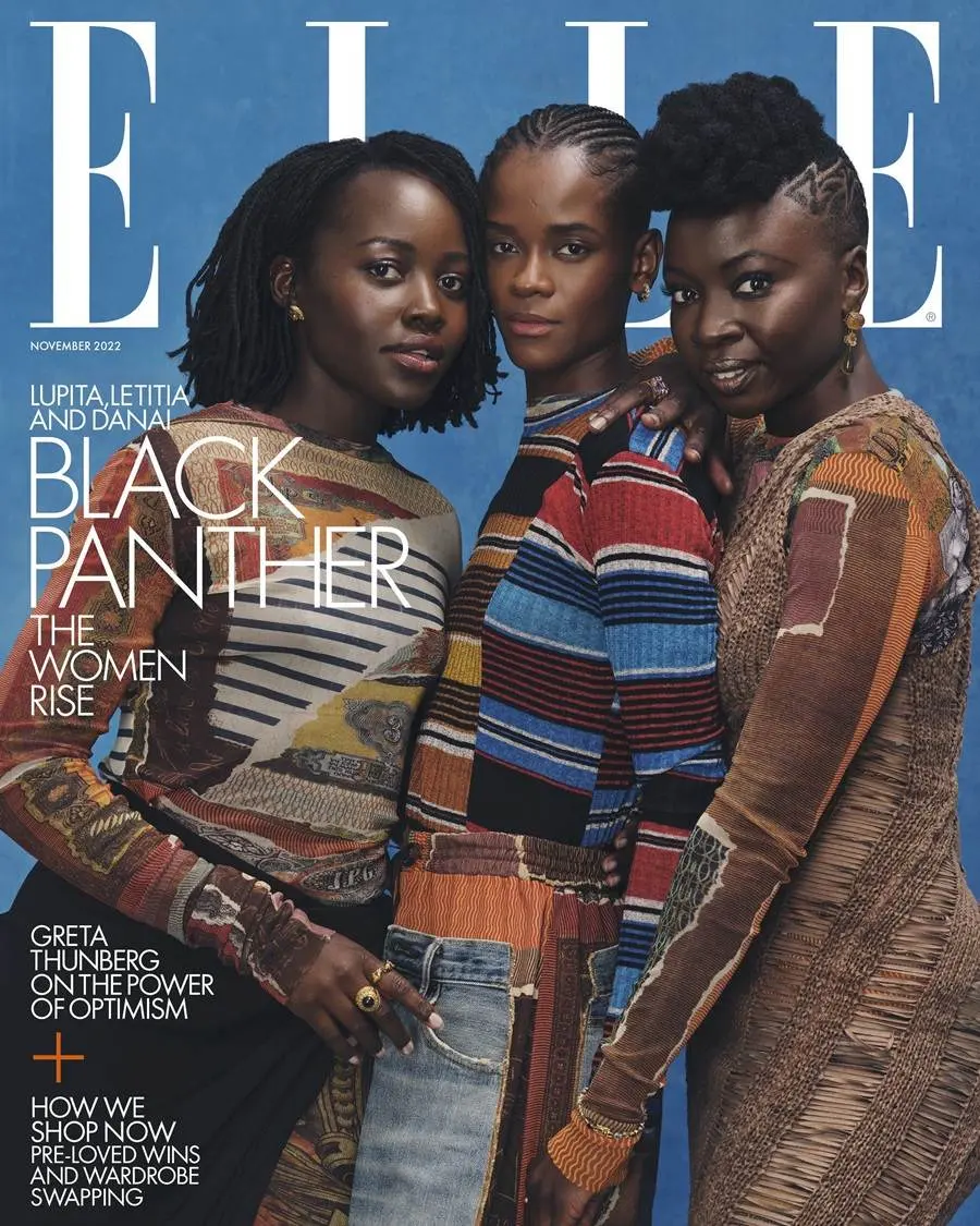 Lupita Nyong&rsquo;o, Letitia Wright & Danai Gurira @ ELLE UK November 2022