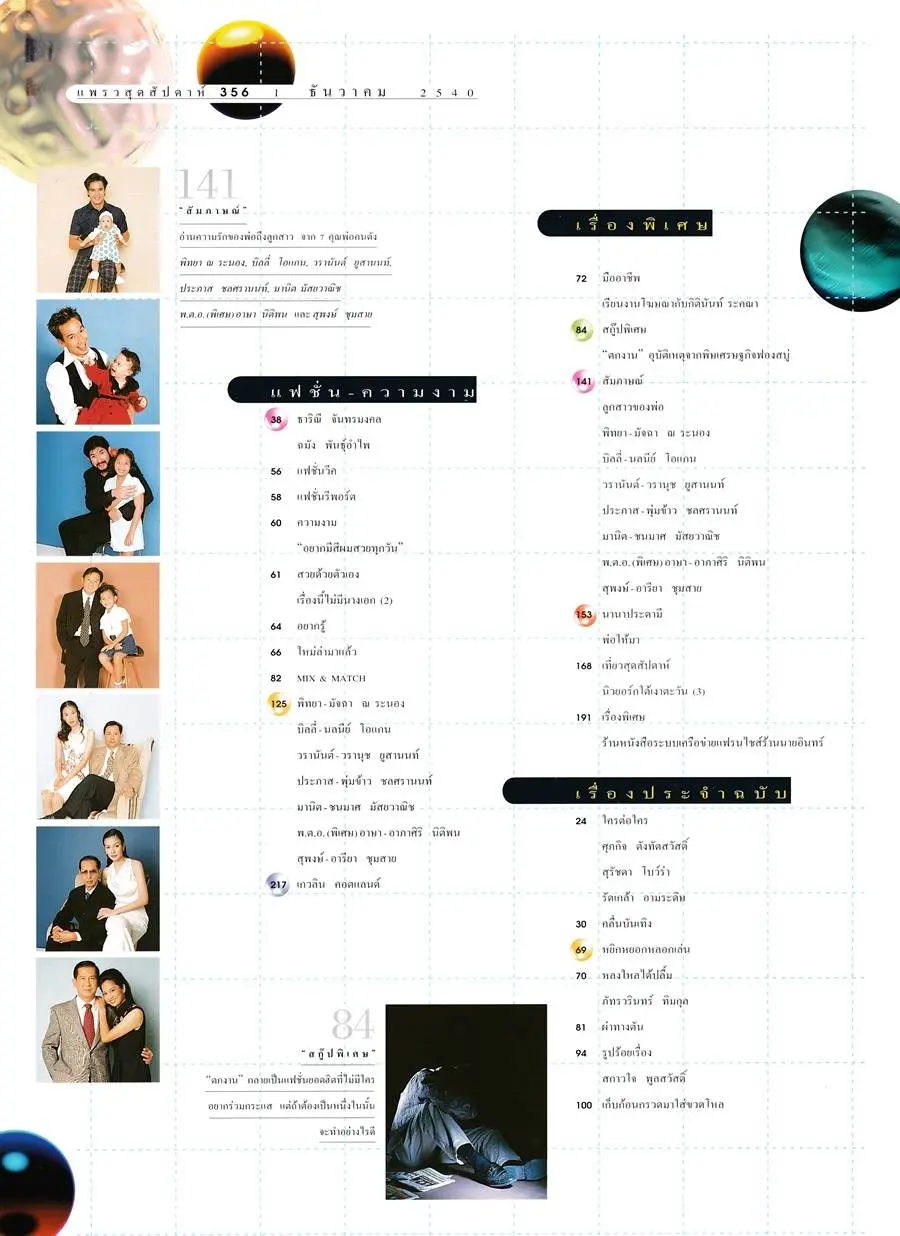 (วันวาน) นิตยสาร แพรว สุดสัปดาห์ ปีที่ 15 ฉบับที่ 356 ธันวาคม 2540