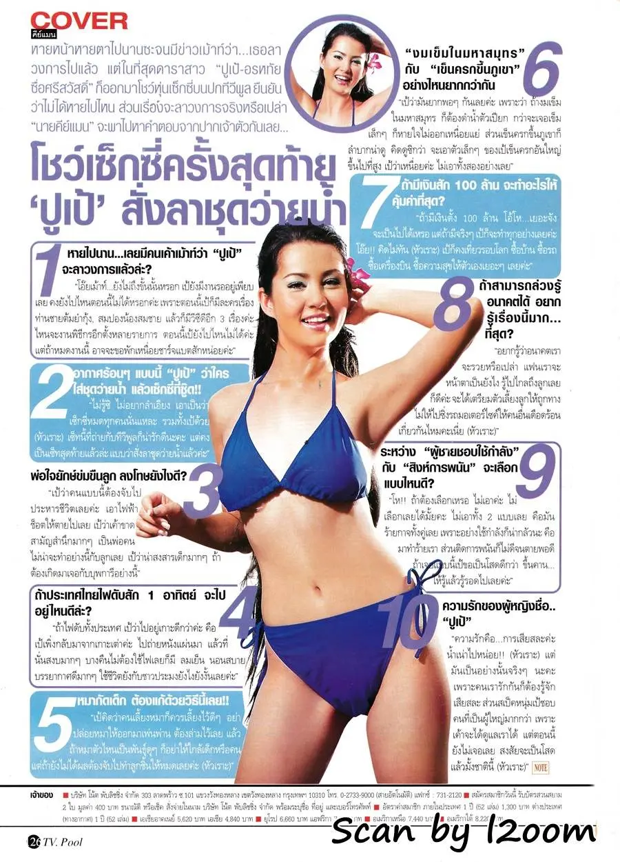 (วันวาน) ปูเป้ อรหทัย @ นิตยสาร ทีวีพูล ปีที่ 14 ฉบับที่ 722 มีนาคม 2547